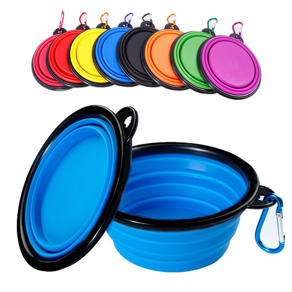 Camping Cooking Food - Zusammenklappbare Silikon-Hundefutter- und Wasserschüssel für Outdoor,